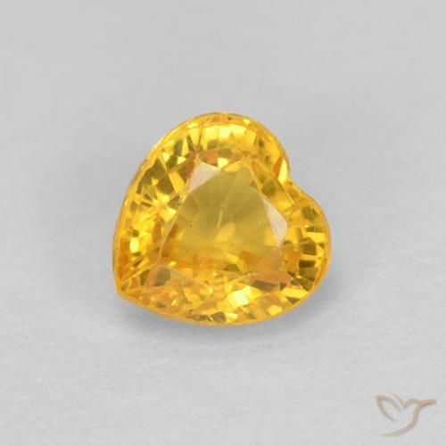 9,17 ctw natürlicher Golden Saphir, Herz, VS