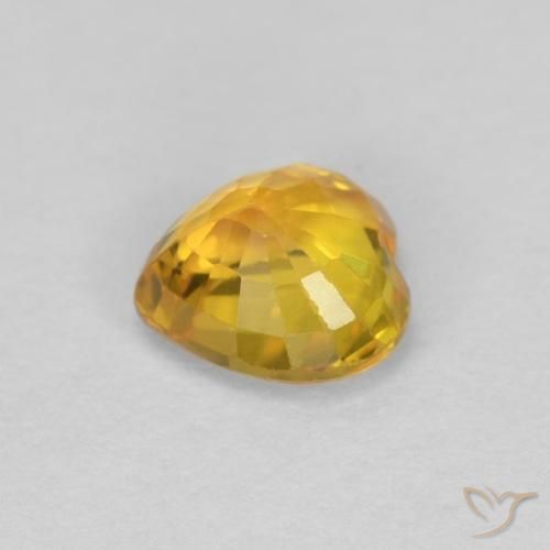 9,17 ctw natürlicher Dunkelorange-Gold Saphir, Herz, VS