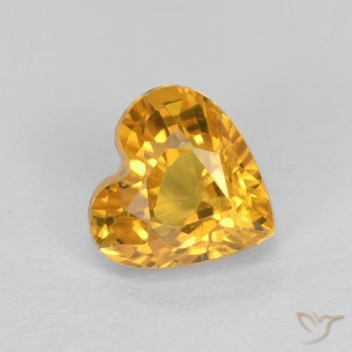9,17 ctw natürlicher gold-orange Saphir, Herz, VVS