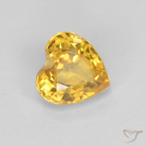 9,17 ctw natürlicher gold-orange Saphir, Herz, VVS
