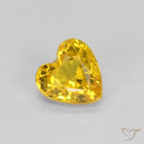 0.44ct Natürlicher Golden Saphir, Herz, VVS, Photo A