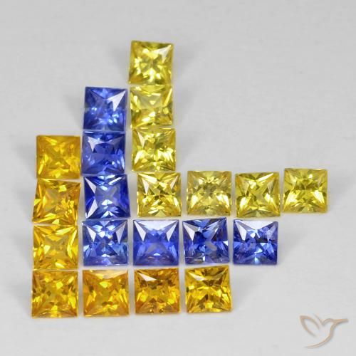3.51ctw Natürlicher Mehrfarbig Saphir, Quadrat, VS