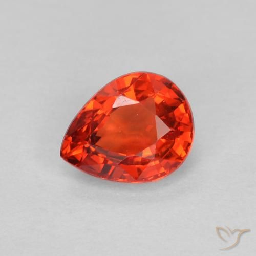 0.46ct Natürlicher Leuchtendes Purpurrot Saphir, Birnenform, VS