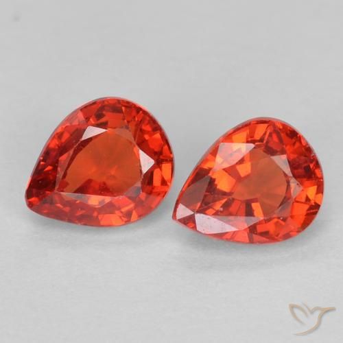 0.88ctw Natürlicher Hellrot Saphir, Birnenform, VS