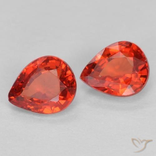 0.88 ct natürliche Hellrot Saphir-Edelsteine, Birnenform, VS