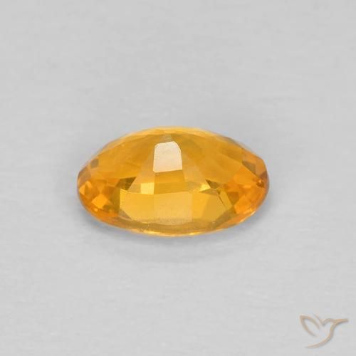 9,17 ctw natürlicher Mittelorange Saphir, Oval, VVS-VS