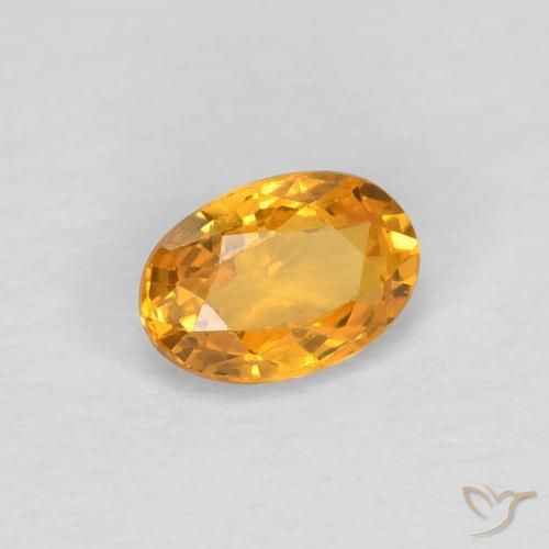 9,17 ctw natürlicher Mittelorange Saphir, Oval, VVS-VS