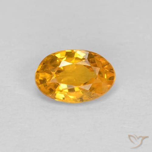0.54ct Natürlicher Orange-Gold Saphir, Oval, VS