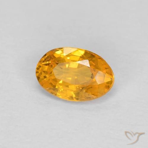 9,17 ctw natürlicher Orange-Gold Saphir, Oval, VS