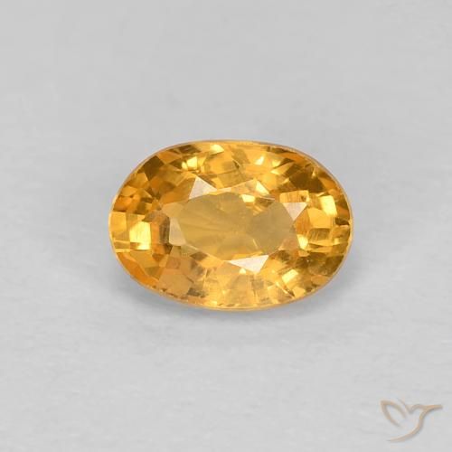 0.65ct Natürlicher Orange-Gold Saphir, Oval, VS