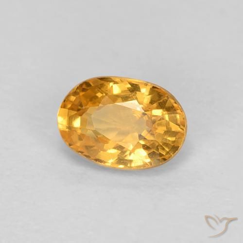 9,17 ctw natürlicher Orange-Gold Saphir, Oval, VS