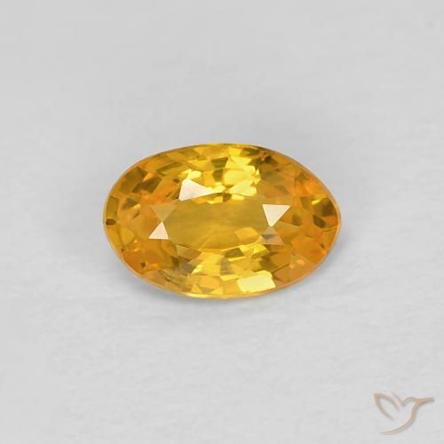 0.46ct Natürlicher Orange-Gold Saphir, Oval, VVS-VS