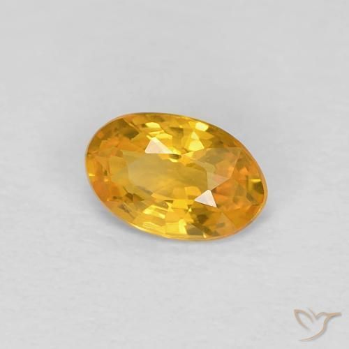9,17 ctw natürlicher Orange-Gold Saphir, Oval, VVS-VS