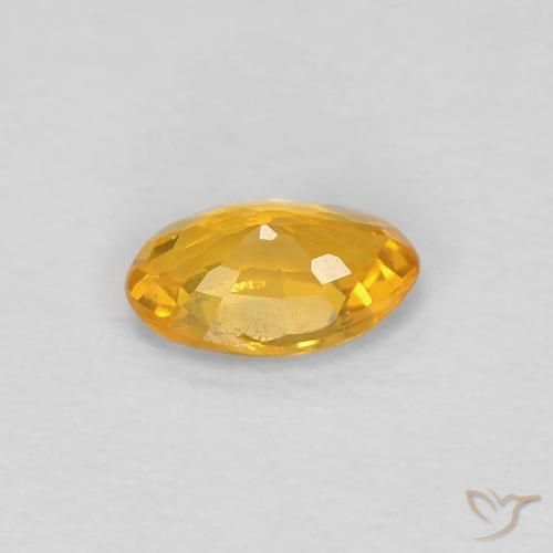 9,17 ctw natürlicher Orange-Gold Saphir, Oval, VVS-VS