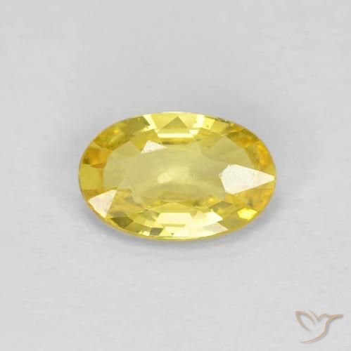 0.46ct Natürlicher Helles Gold-Gelb Saphir, Oval, VS