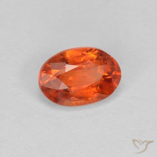 9,17 ctw natürlicher rötlich-orange Saphir, Oval, VS