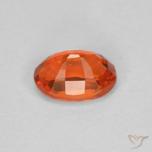 9,17 ctw natürlicher rötlich-orange Saphir, Oval, VS