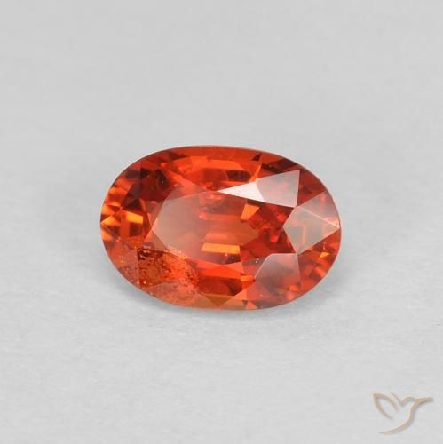 9,17 ctw natürlicher rötlich-orange Saphir, Oval, VS