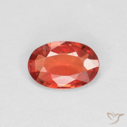 0.47ct Natürlicher Leuchtendes Purpurrot Saphir, Oval, VS