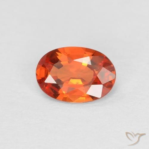 9,17 ctw natürlicher rötlich-orange Saphir, Oval, VS