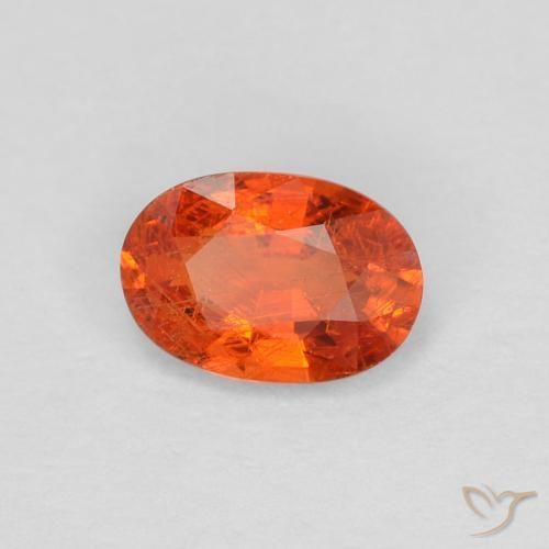 9,17 ctw natürlicher rötlich-orange Saphir, Oval, VS