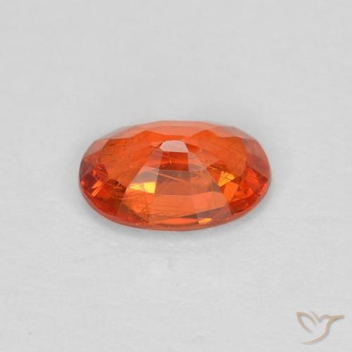 9,17 ctw natürlicher rötlich-orange Saphir, Oval, VS