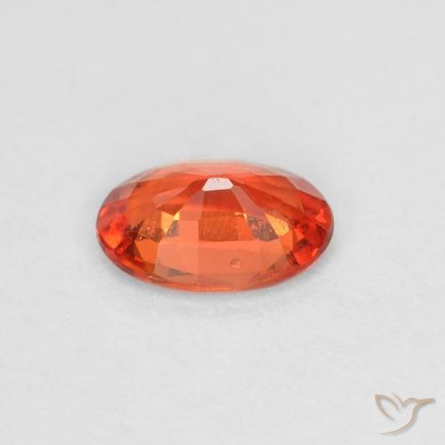 9,17 ctw natürlicher rötlich-orange Saphir, Oval, VS