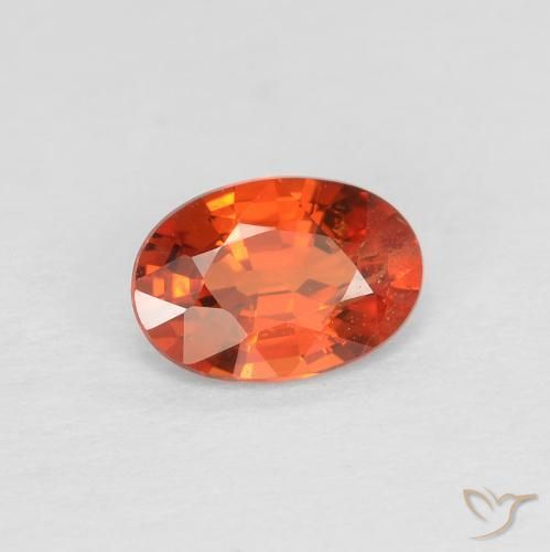 9,17 ctw natürlicher rötlich-orange Saphir, Oval, VS