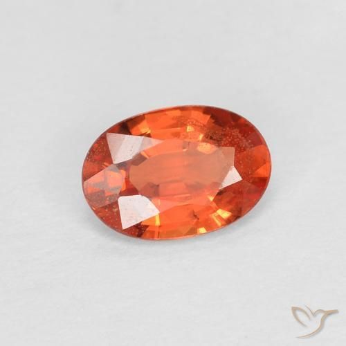 9,17 ctw natürlicher rötlich-orange Saphir, Oval, VS