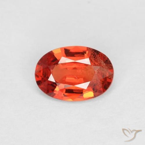 0.50ct Natürlicher Mittelrot Saphir, Oval, VS