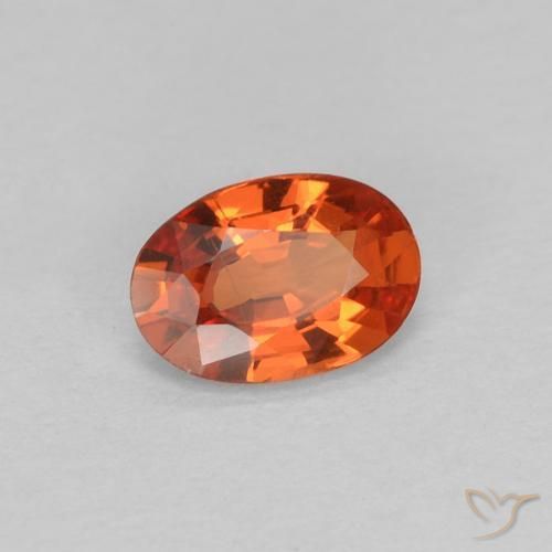 9,17 ctw natürlicher rötlich-orange Saphir, Oval, VVS-VS