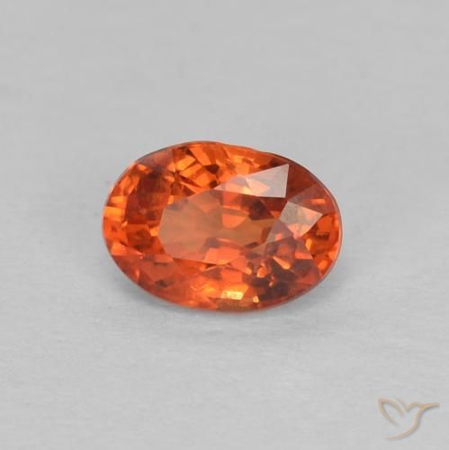 9,17 ctw natürlicher rötlich-orange Saphir, Oval, VVS-VS