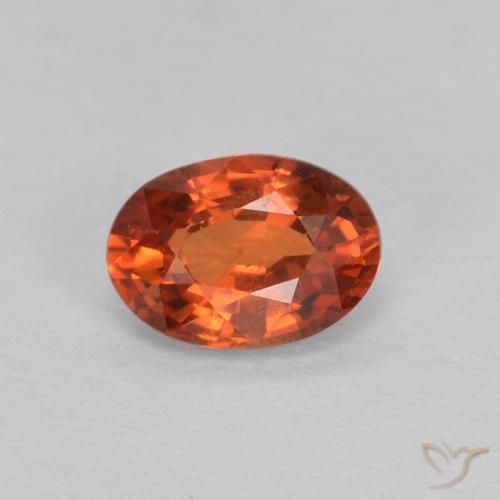 0.62ct Natürlicher rötlich-orange Saphir, Oval, VVS-VS