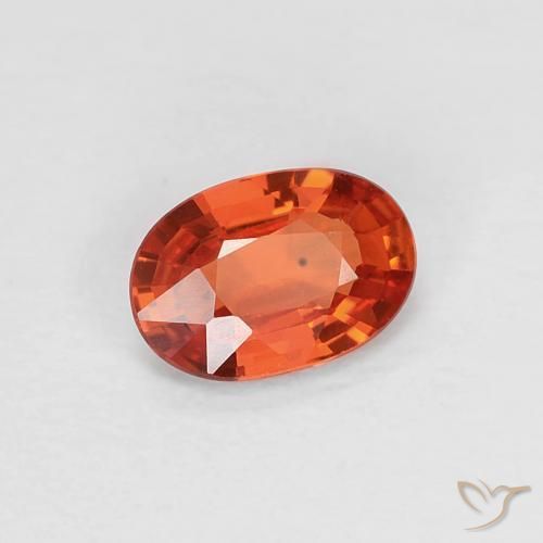9,17 ctw natürlicher orange-rot Saphir, Oval, VVS