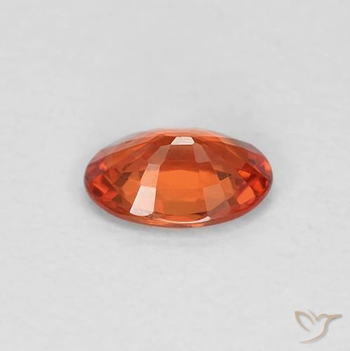 9,17 ctw natürlicher orange-rot Saphir, Oval, VVS