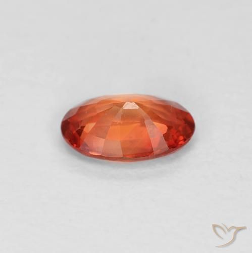 9,17 ctw natürlicher orange-rot Saphir, Oval, VVS