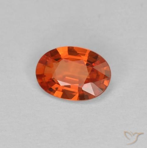9,17 ctw natürlicher rötlich-orange Saphir, Oval, VVS