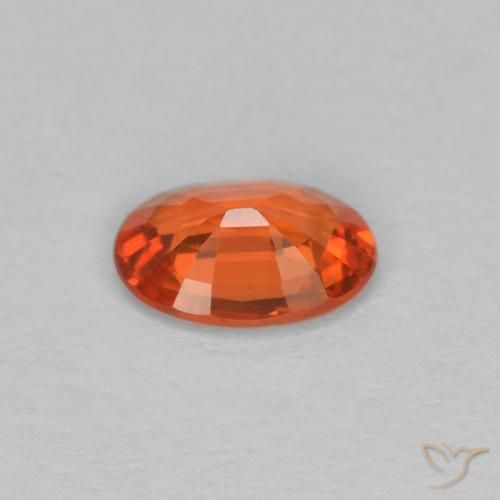 9,17 ctw natürlicher rötlich-orange Saphir, Oval, VVS