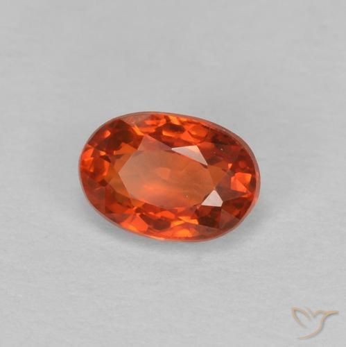 9,17 ctw natürlicher rötlich-orange Saphir, Oval, VVS