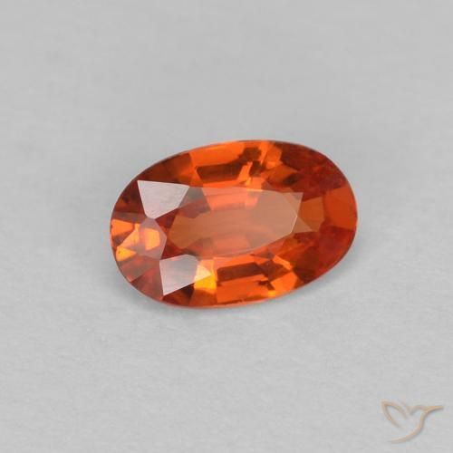 9,17 ctw natürlicher rötlich-orange Saphir, Oval, VVS