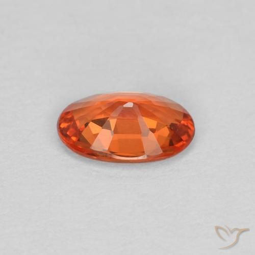 9,17 ctw natürlicher rötlich-orange Saphir, Oval, VVS