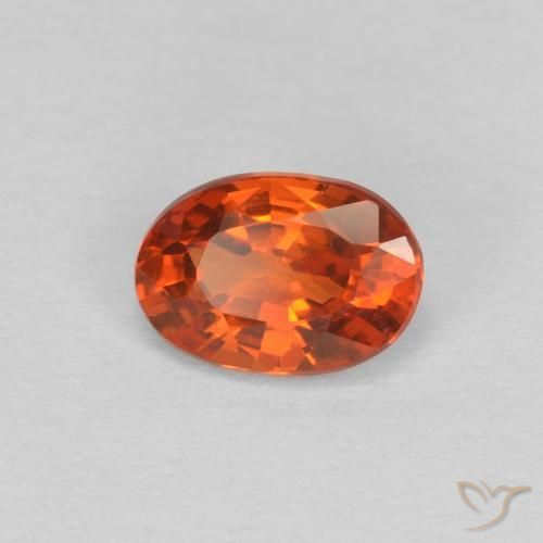 9,17 ctw natürlicher rötlich-orange Saphir, Oval, VVS