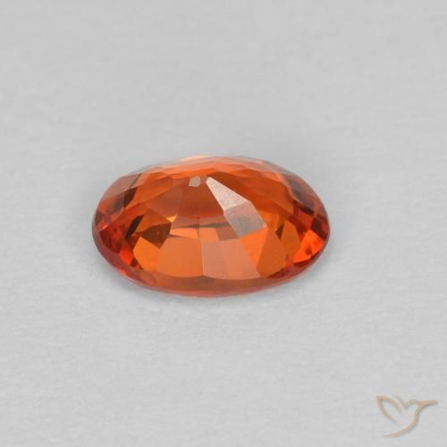 9,17 ctw natürlicher rötlich-orange Saphir, Oval, VVS