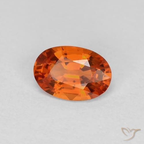 9,17 ctw natürlicher rötlich-orange Saphir, Oval, VVS