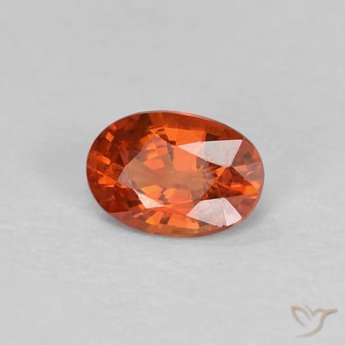 9,17 ctw natürlicher Tiefes Bernsteinrot Saphir, Oval, VS