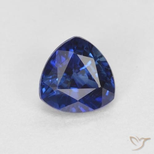0.43ct Natürlicher Dämmerungsblau Saphir, Trillion, VVS-VS, Photo A