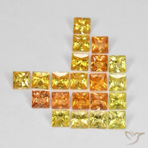 2.71 ct natürliche Mehrfarbig Saphir-Edelsteine, Quadrat, VS