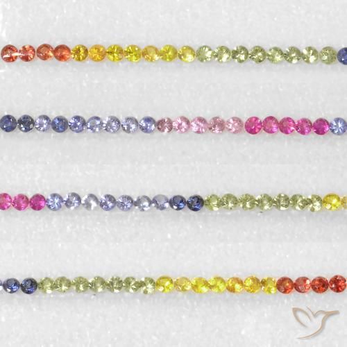 5.57 ct natürliche Mehrfarbig Saphir-Edelsteine, Runden, VS