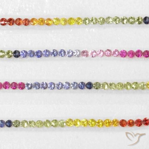 5.47 ct natürliche Mehrfarbig Saphir-Edelsteine, Runden, VS