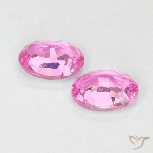 0.80 ct natürliche Sehr helles Royal Purple Pink Saphir-Edelsteine, Oval, VS-SI